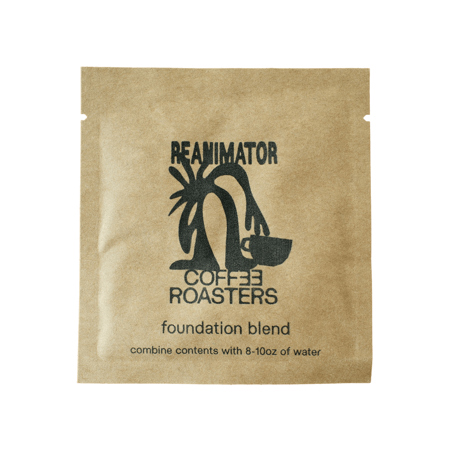 Specialty instant coffee packet. ReAnimator Coffee. Foundation blend instant.