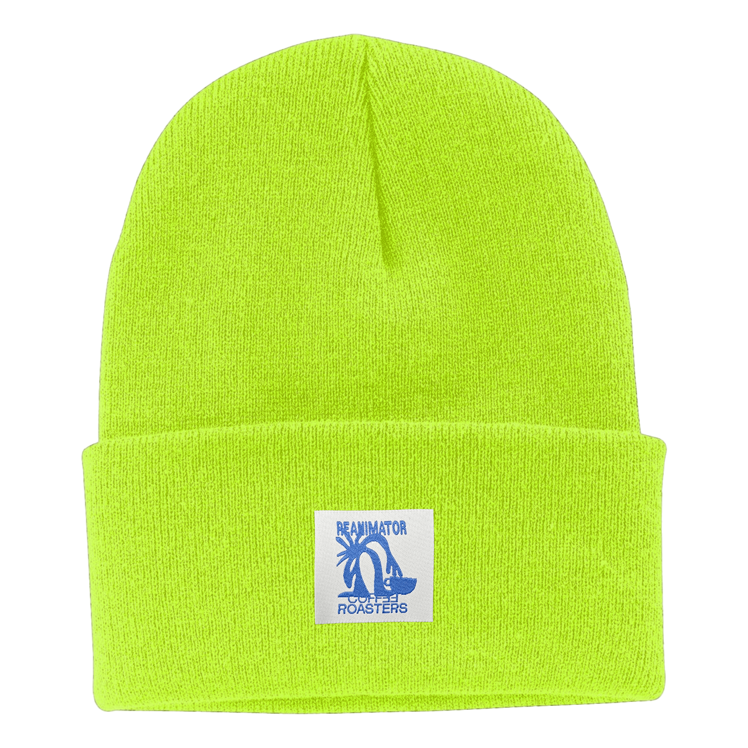 Neon Green Beanie | ReAnimator Coffee