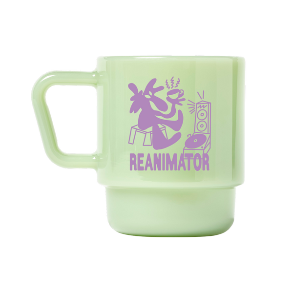 Green Milk Glass Mug